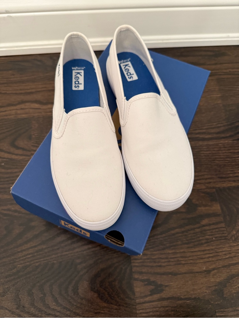 Keds Slip-On Canvas Sneakers in White